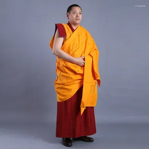 Etnik Giyim Tibet Budizm Kostüm Lamaizm Keşiş Kıyafetleri Tantrik Kalıtım Lama Pelerin Polyester Pamuk 2024