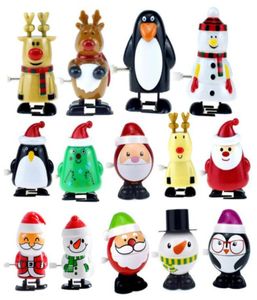 Windup Winding Yürüyüş Noel Baba Elk Penguen Kardan Adam Saat İşçisi Noel Hediyesi7229743