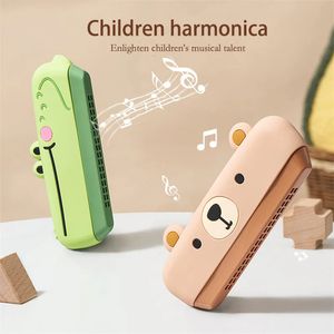 16 crianças buracos gaita montessori educação brinquedo bebê iluminação musical instrumento de vento silicone criança 240117