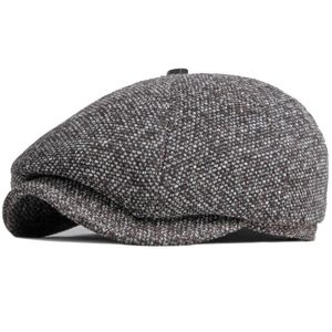 HT3747 Берет для мужчин и женщин, осенне-зимняя шапка, восьмиугольная кепка sboy, теплая шерстяная кепка художника, мужская и женская на плоской подошве 240117