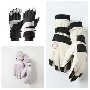 Дизайнерские перчатки Уличные теплые перчатки для сенсорного экрана мужские и женские зимние утолщенные и флисовые ветрозащитные водонепроницаемые противоскользящие и холодные перчатки в подарок