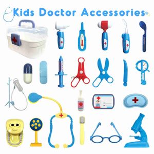 Strumenti Workshop 24PCS Kit medico per bambini Giocattoli Bambino per ragazze Ragazzi Giochi di finzione Vestire Educativo Dentista Set medico Costume Stetoscopio Mvaiduryb