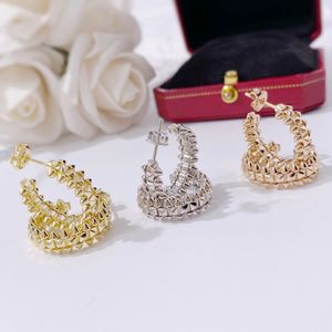 Series helix earrings for woman designer stud yellow metal Gold plated 18K T0P quality official reproductions fashion brand designer with box 001