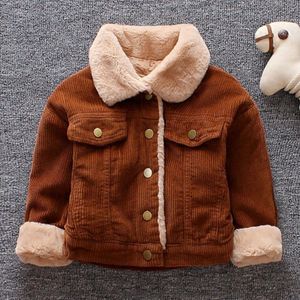 Giacca da neonato primavera giacca casual coreana giacca da bambino in lana di cotone giacca con risvolto per bambini 1-4 anni abbigliamento per bambini 240118