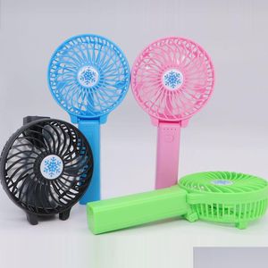 Usb Gadgets Handheld Fans Mini Fan Folding Portable Cooling Rechargeable Electric Small 3 Gears Adjustable Outdoor Office Drop Deliver Dhkn8