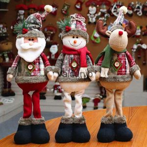 Christmas Toy Supplies Santa Claus Toys Christmas Decorations Christmas Deer Ornaments Can Stand Christmas Decor Xmas Party Supplies Snowman Dollvaiduryb