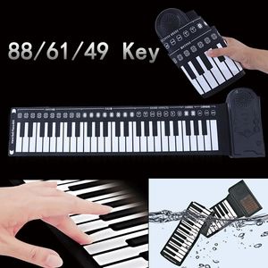 Elektronik El Rulo Piyano 49 61 88 Anahtar Yeni Başlangıç ​​Klavye Enstrümanları Çocuklar İçin Oyuncak Öğrenen Erkek Müzik Kızları Müzik 240117