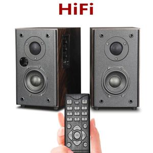 Hoparlörler Yüksek Güçlü Kitaplık HIFI İzleme Ses Aktif Audiophile Ev Sineması Bluetooth Fiber Koaksiyel Ahşap Bilgisayar Hoparlör Bas