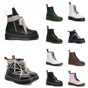 2024 Moda Platformu Tasarımcı Boots Hava Dalgaları 1460 Pürüzsüz Deri Chelsea Öngen Kadınlar Erkek Ayak Bileği Düşük Loafers Ayakkabı Boyutu 35-45