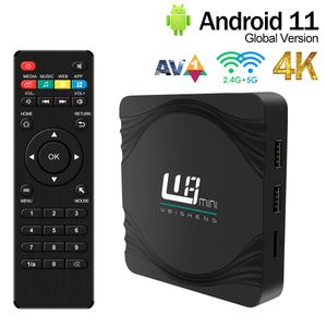 UBISHENG Android 11.0 TV Box 2GB RAM 16GB ROM Amlogic S905Y4 2.4G/5GHz WiFi 4K Media Player BT5.0 VP9 H.265 Set Top TV Box