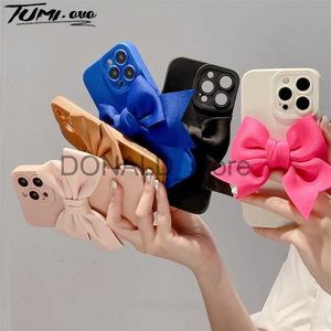 Étuis de téléphone portable Étui de téléphone pour Samsung Galaxy S23 S22 S21 Ultra FE S10 Plus Note 20 10 A14 A24 A34 A54 Corée 3D Bow Tie Soft Silicone Gift Cover J240118