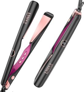 LANDOT Alisador de cabelo Flat Curling Iron Alisador e Modelador 2 em 1 Twist Alisamento Curling Iron Combo para Curl Wave Straighten HS168