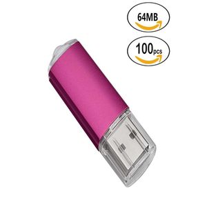 Usb Flash Drives Pink Bk 100Pcs Rec 20 64Mb Pen Drive High Speed Thumb Memory Stick Storage For Computer Drop Delivery Computers Netwo Dhrpl