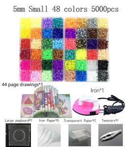 5mm Perler Kit Hama beads Whole with Pegboard and Perlen Iron bead drawing 3D Puzzle DIY Toy Kids Creative Handmade Craft Gift 240117