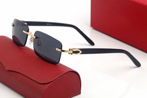 Дизайнерские солнцезащитные очки для Carti Очки Buffalo Horn Мужские женские Классические квадратные очки для отдыха Прямоугольные многоцветные модные оправы Солнцезащитные очки K9sj #