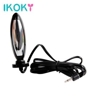 IKOKY Electric Shock Anal Vaginal Plug Themed Toys Masturbator Electro Massage Sex For Men Women Products 240117