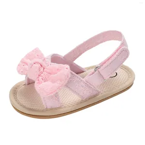 Sandaletler Çocuklar İçin Dress Bebek Yaz Ayakkabıları Dış Mekan Yürümeye başlayan çocuk Çiçek Kızları Yürüyüş Bowknot İlk Beyaz 8