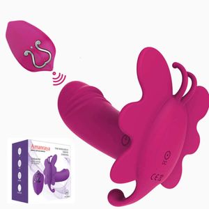 Yetişkin Masaj Panties Vibratörler Kelebek Kadınlar İçin Yapay penis Giymek