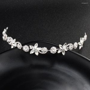 Saç klipsleri 3pcs shinning akrilik boncuklar rhinestone kafa bantları bayanlar kristal bant aksesuarları gelin düğün toptanları