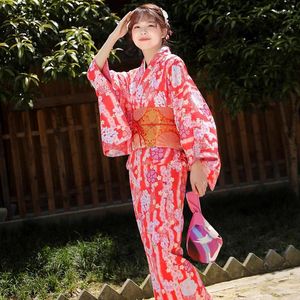 Etnik Giyim Japon Kimono Kadınlar Geleneksel Resmi Giyim Küçük Kazanç Uzunluğu 160 cm Yakası Giyen Yöntem Kırmızı Çiçek Katlanması Gerekiyor