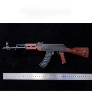 Армейская металлическая модель из сплава, чехол для пистолета AK47, игрушка-симулятор штурмовой винтовки, не может запуститься, подвеска 1:2,05