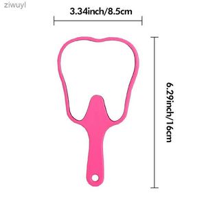 2PCS Mirrors Tooth Shaped Handheld Mirror Cute Makeup Mirror Hand Held Dental Mirrors With Handle High Definition Makeup Mirror Hand Mirror F