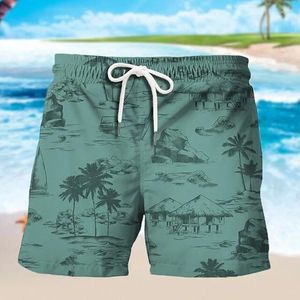 Pantalones cortos para hombres Impreso en 3D Ropa para hombres El boceto Gráfico Pantalones de playa Cordón Forro de malla Elástico Primavera y verano