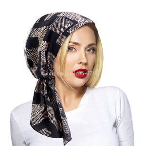 Yeni Moda Vintage Elastik Kadın Baskılı Bandana Cap Müslüman Türban Eşarp İslami İç Hijab Şapkaları Meapes Nefes Alabaş Kemo Kapağı