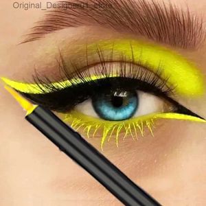 Eyeliner sarı sıvı göz kalemi kalem su geçirmez kalıcı hızlı kuruy
