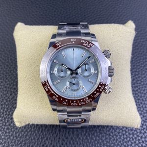 BT Fabrika Mens Designer tarafından üretilen 40mm buz mavisi kadran 4130 otomatik hareket ışıltı safir cam kol saatleri lüks saat