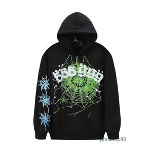 Örümcek Web Erkekler Hoodie Tasarımcısı SP5der Kadın Hoodies Moda 55555 Sweatshirtler Sonbahar/Kış Yıldız Baskı Gündelik Kapüşonlu Kadife Kazak Z7GQ