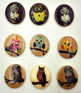 Ahşap Düğmeler 30mm Vintage Baykuş El Yapımı Hediye Kutusu Scrapbooking Crafts Parti Dekorasyonu Diy Dikiş Dergisi7340871