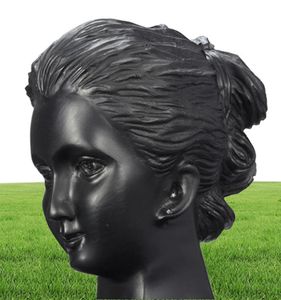 Boutique Counter Black Resin Lady Figure Mannequin Display Bust Stand Jewelry Rack for Necklace Pendant Earrings 7165670