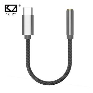 Kulaklıklar KZ AM01 TYPEC - 3,5 mm Ses Adaptör 32bit/384kHz HIFI DAC + IC Amplifikatör Çift Kipli Kulaklık Ses Kablosu