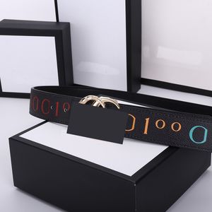 Kadın için Tasarımcı Kemeri Orijinal Deri Kemer Erkekler Mektuplar Cintura yılan mektubu Pürüzsüz toka ceinture lüks modern siyah kahverengi kayışlar genişlik 3.8cm hg086