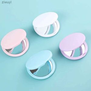 2 adet aynalar 1 adet Taşınabilir Yuvarlak Cep Katlanır Makyaj Aynaları Kadınlar Mini Cep Vanity Ayna Stil Aceesories Toptan 4 Renk