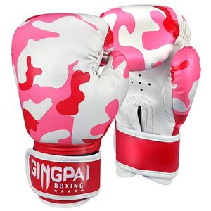 1 пара розовых детских подарков, детские боксерские перчатки для кикбоксинга, тренировочного мешка с песком, спортивные боевые перчатки, боксерские перчатки для ММА, 240118