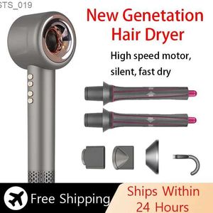 Hair Dryers Professional Leafless Hair Dryer 110V 240V Negative Ionic Hair Dryer Hot  Cold Blow Dryer Hairdryer Home Appliance