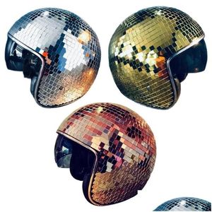 Motorcycle Helmets Disco Ball Helmet Unique Cool Stunning Drop Delivery Automobiles Motorcycles Accessories Dh3Hs