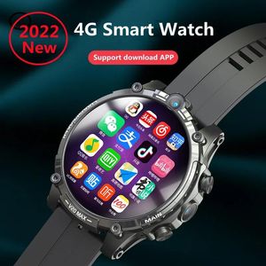 Watches 2022 Yeni Erkekler Akıllı İzle Çift Kamera Kayıt 4G Android Telefon Wifi İnternet İndir Uygulama Yetişkin Spor Pedometresi Sim Call Saat