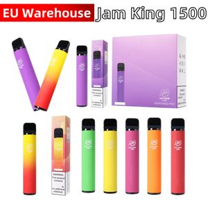 Одноразовые электронные сигареты Jam King 1500 puff vape desechable poco vape Склад ЕС 4,8 мл 850 мАч 2% 20 мг Sigaretta Elettronica Single Vape Pen vs razz bar elfbar
