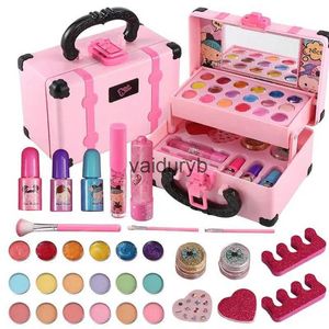 Beauty Fashion 30pcs Kız İçin Çocuk Makyaj Kiti - Yıkanabilir Makyaj Seti Kozmetik Oyuncak Taşıma Vaka Doğum Günü Hediyesi 4-8 YAŞLID