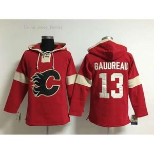 Maglia da hockey giovanile economica, felpa con cappuccio Calgary Flames 5 Mark Giordano 13 Johnny Gaudreau Kids 100% Ed Ricamo S Felpe con cappuccio 5016