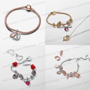 Kadınlar İçin Yeni Tasarımcı Bilezikler Sevgililer Günü Hediye Moda 925 Gümüş Diy Fit Pandoras Bilezik Küpe Set Set Çince Dragon Takı Yıl