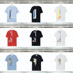 Tasarımcı T Shirt Kadınlar Erkek T gömlek artı Beden Kazabaş Gömlek Yüksek Sokak Moda Grafik Tee Klasik Desen Baskılı Trim Gevşek Casa Blanca Tshirt