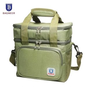Portable Thermal Lunch Bag Picnic Food Cooler Bags Insulated Case Durable Waterproof Office Lunchbag Shoulder Strap Cooling Box 240118