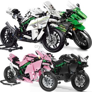 Bloklar Teknik H2R Ninja 400 Motosiklet Seti Yapı Taşları Motosiklet Lokomotif Araç Tuğla Toys Hediyeleri Çocuklar İçin Hediyeler Erkekler 240120