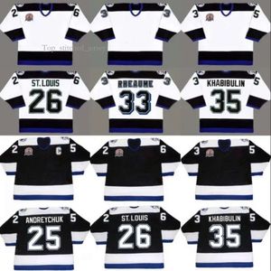 Lighing Retro Hokey Forması 35 Nikolai Khabibulin 33 Manon Rheaume 22 Dan Boyle 44 Roman Hamrlik 4 Vincent Lecavalier DAR 7692