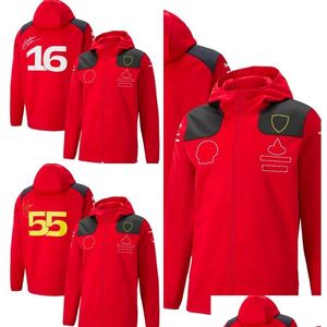 Motorcycle Apparel 2023 New Forma 1 Hoodie Jacket F1 Team Red Softshell Official Website Same Racing Fan Zipper Jackets Autumn Winter Otw4F