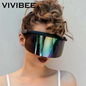 Солнцезащитные очки VIVIBEE Nicki Minaj Женские солнцезащитные очки с козырьком 2023 Трендовый продукт Mirror Fun Y2K Солнцезащитные очки UV400 Модные оттенки YQ240120